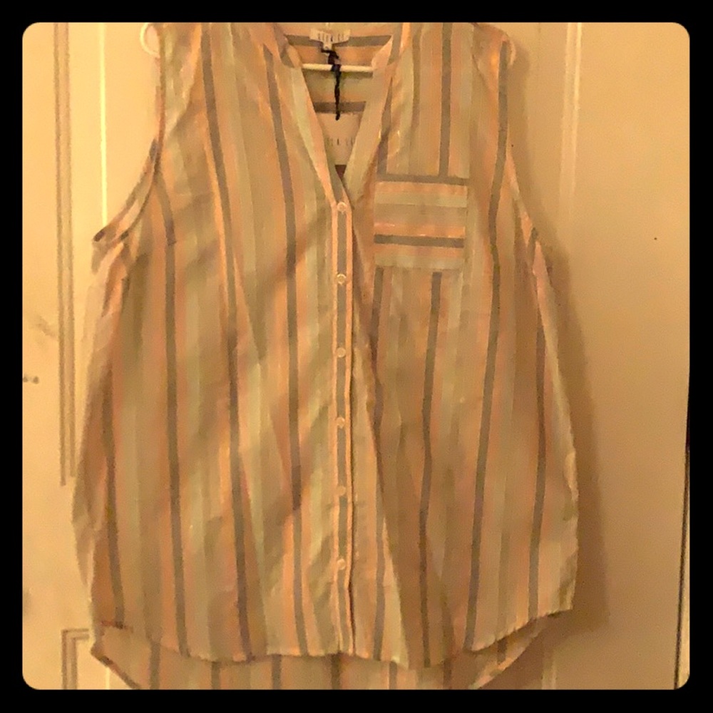 Lila Li Joana Lurex Button Down Top